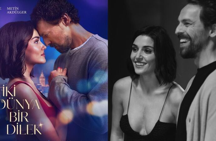 Plakat filmu İki Dünya Bir Dilek z Hande Erçel i Metinem Akdülgerem – premiera na Prime Video 25 listopada 2025