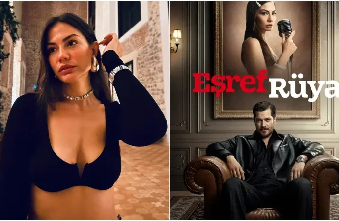 Eşref Rüya poster shows actors Çağatay Ulusoy and Demet Özdemir. (Instagram)